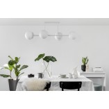 Lampa Sufitowa Szklane Kule Kop IV 120cm Biała | Ummo
