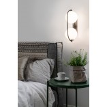 Kinkiet szklany Koban biało-czarny Ummo - Eleganckie oświetlenie