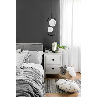 Lampa wisząca Koban - szklane kule biało-czarne | Ummo
