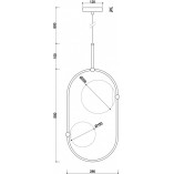 Lampa wisząca Koban - szklane kule biało-czarne | Ummo