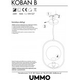 Lampa wisząca Koban - szklane kule, biały kolor | Ummo
