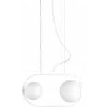 Lampa wisząca Koban - szklane kule, biały kolor | Ummo