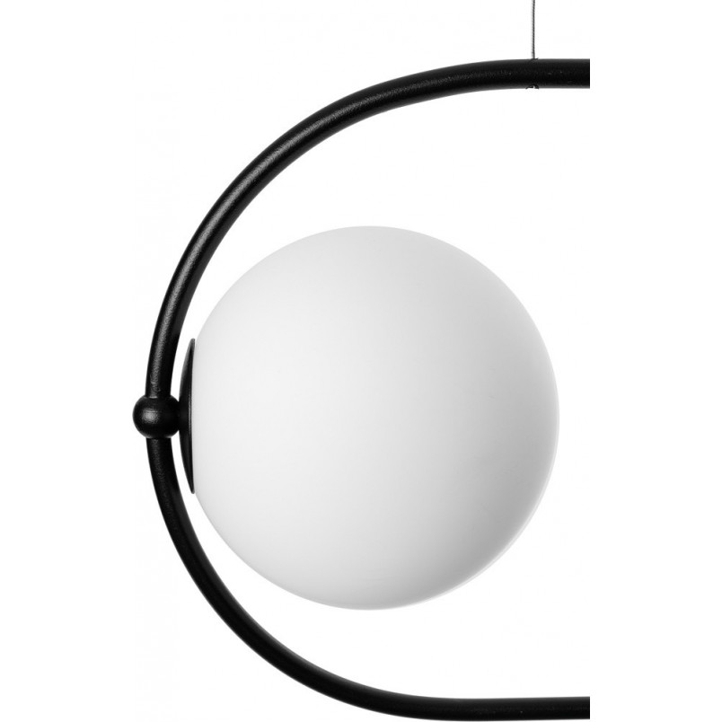 Lampa wisząca Koban - szkło biało-czarne | Ummo