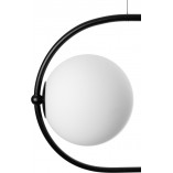 Lampa wisząca Koban - szkło biało-czarne | Ummo
