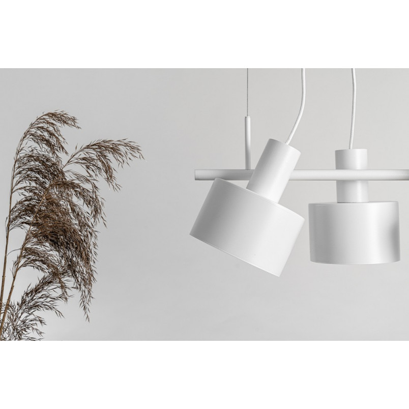 Lampa Wisząca Loft Enkel IV | Biała, Metalowa - Ummo