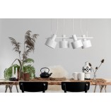 Lampa Wisząca Loft Enkel IV | Biała, Metalowa - Ummo