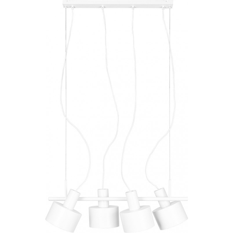 Lampa Wisząca Loft Enkel IV | Biała, Metalowa - Ummo