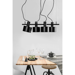Lampa Loftowa Enkel IV | Czarna, Metalowa | Ummo