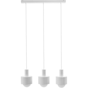 Lampa wisząca potrójna na listwie Enkel III biała marki Ummo