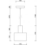 Lampa wisząca loft Enkel czarna - Ummo | Styl industrialny