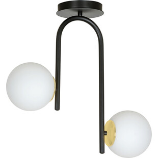 Lampa sufitowa szklane kule Ragnar 2 biało-czarna marki Emibig
