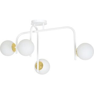 Lampa sufitowa szklane kule Ragnar 4B biało-złota marki Emibig