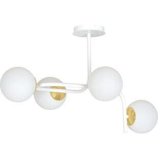 Lampa sufitowa szklane kule Ragnar 4A biało-złota marki Emibig