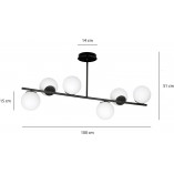 Lampa sufitowa Emibig Bior VI - szkło biało-czarne | Kup teraz!