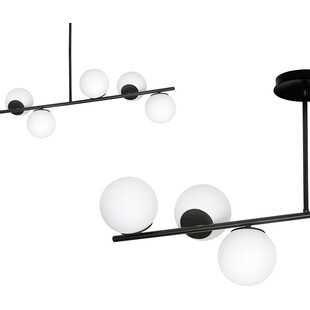 Lampa sufitowa kule szklane Bior VI biało-czarna marki Emibig