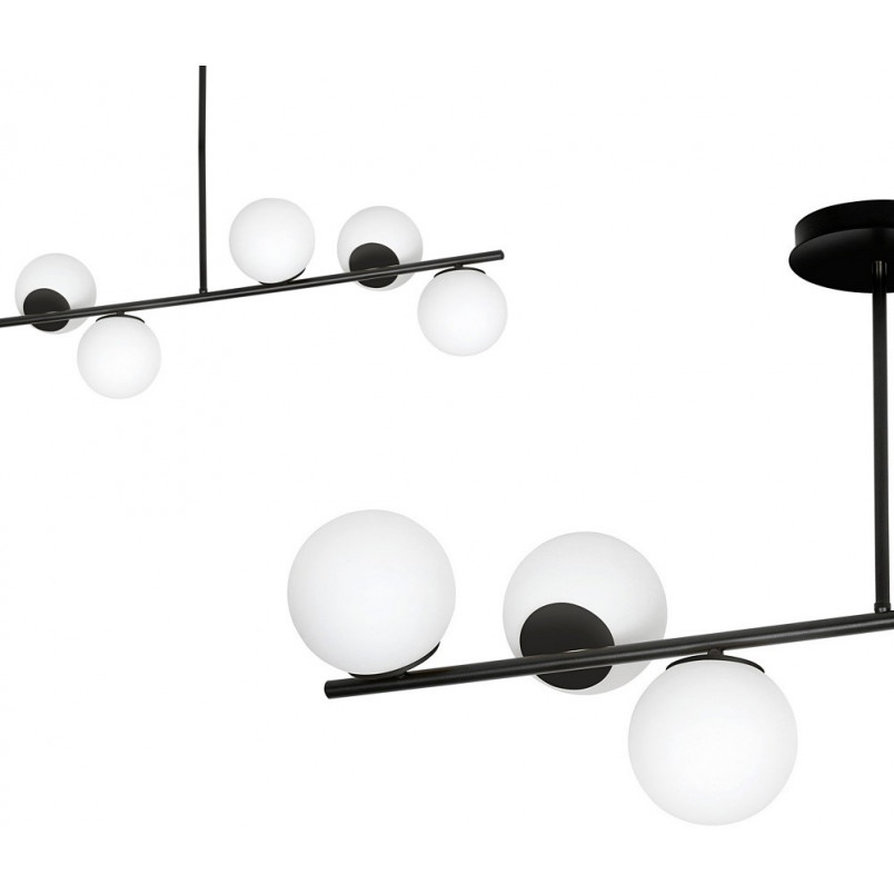 Lampa sufitowa Emibig Bior VI - szkło biało-czarne | Kup teraz!