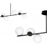 Lampa sufitowa Emibig Bior VI - szkło biało-czarne | Kup teraz!