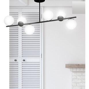 Lampa sufitowa Emibig Bior VI - szkło biało-czarne | Kup teraz!