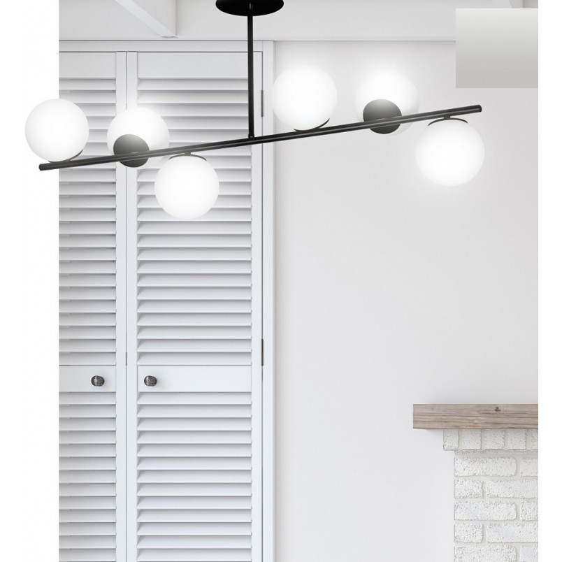 Lampa sufitowa Emibig Bior VI - szkło biało-czarne | Kup teraz!