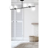 Lampa sufitowa Emibig Bior VI - szkło biało-czarne | Kup teraz!