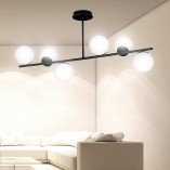 Lampa sufitowa Emibig Bior VI - szkło biało-czarne | Kup teraz!