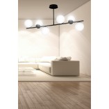 Lampa sufitowa Emibig Bior VI - szkło biało-czarne | Kup teraz!