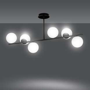 Lampa sufitowa Emibig Bior VI - szkło biało-czarne | Kup teraz!