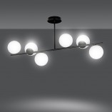 Lampa sufitowa Emibig Bior VI - szkło biało-czarne | Kup teraz!