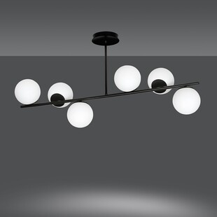 Lampa sufitowa Emibig Bior VI - szkło biało-czarne | Kup teraz!