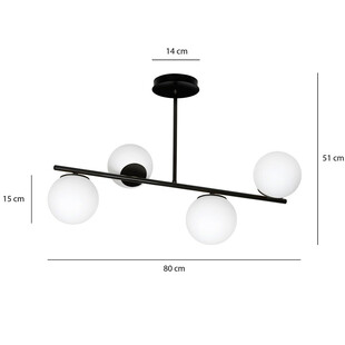 Lampa Sufitowa Kule Szklane Bior IV | Emibig - Nowoczesne Oświetlenie