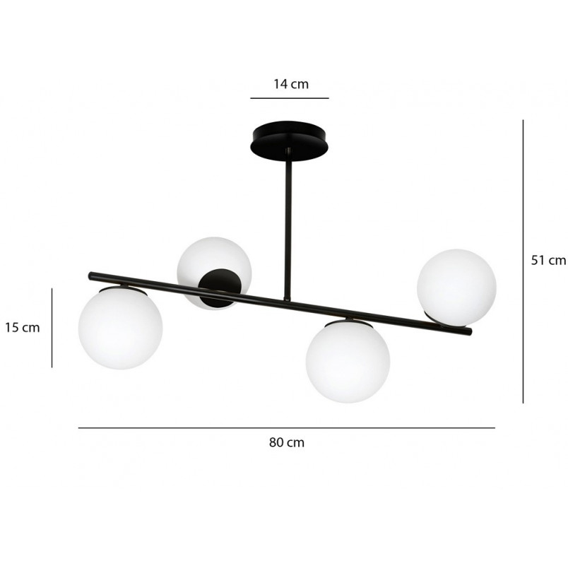 Lampa Sufitowa Kule Szklane Bior IV | Emibig - Nowoczesne Oświetlenie