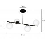 Lampa Sufitowa Kule Szklane Bior IV | Emibig - Nowoczesne Oświetlenie