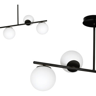 Lampa sufitowa kule szklane Bior IV biało-czarna marki Emibig