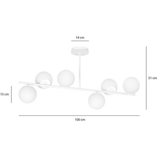 Lampa Sufitowa Kule Szklane Bior VI 100cm - Emibig | Sklep z Lampami