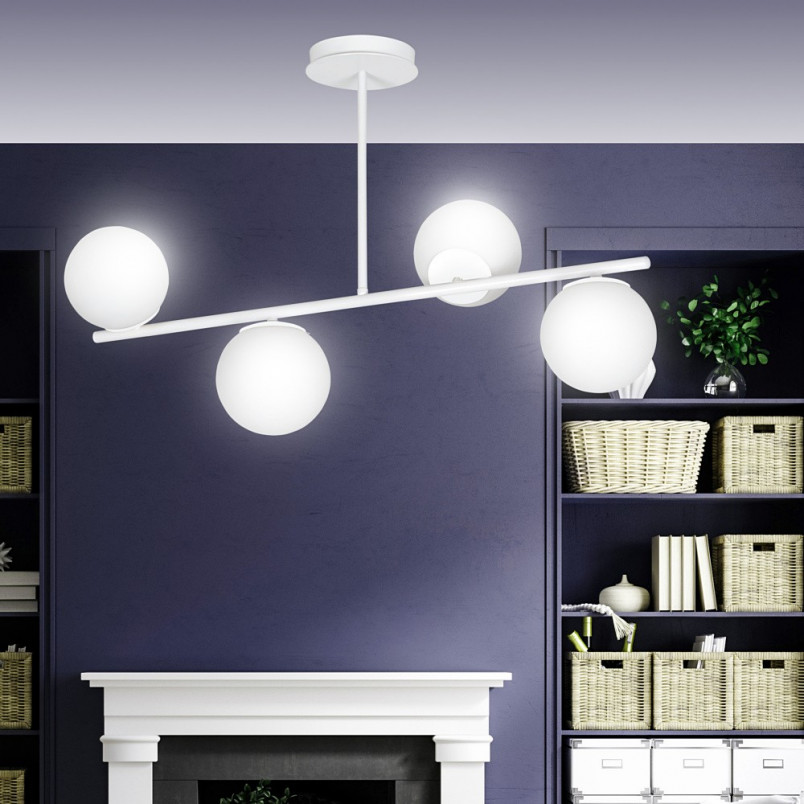 Lampa sufitowa Emibig Bior IV - 80cm, szkło, 4 punkty | Sklep z lampami