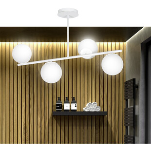 Lampa sufitowa Emibig Bior IV - 80cm, szkło, 4 punkty | Sklep z lampami
