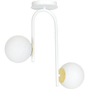 Lampa sufitowa szklane kule Ragnar 2 biało-złota marki Emibig