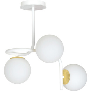 Lampa sufitowa szklane kule Ragnar 3 biało-złota marki Emibig