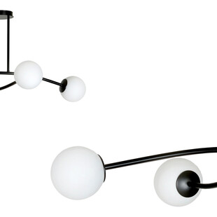 Lampa sufitowa kule szklane Halldor IV biało-czarna marki Emibig