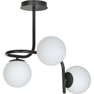 Lampa sufitowa kule szklane Kalf III biało-czarna marki Emibig