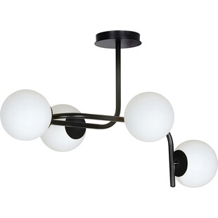 Lampa sufitowa kule szklane Kalf 72 biało-czarna marki Emibig