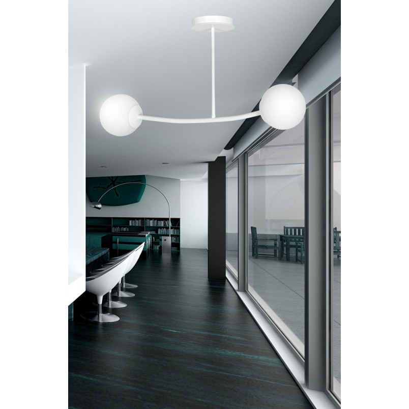 Lampa sufitowa Halldor II - szkło, biała, Emibig | Kup teraz