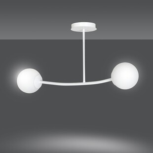 Lampa sufitowa Halldor II - szkło, biała, Emibig | Kup teraz