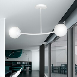 Lampa sufitowa Halldor II - szkło, biała, Emibig | Kup teraz