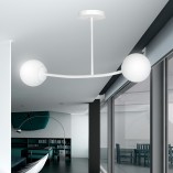 Lampa sufitowa Halldor II - szkło, biała, Emibig | Kup teraz