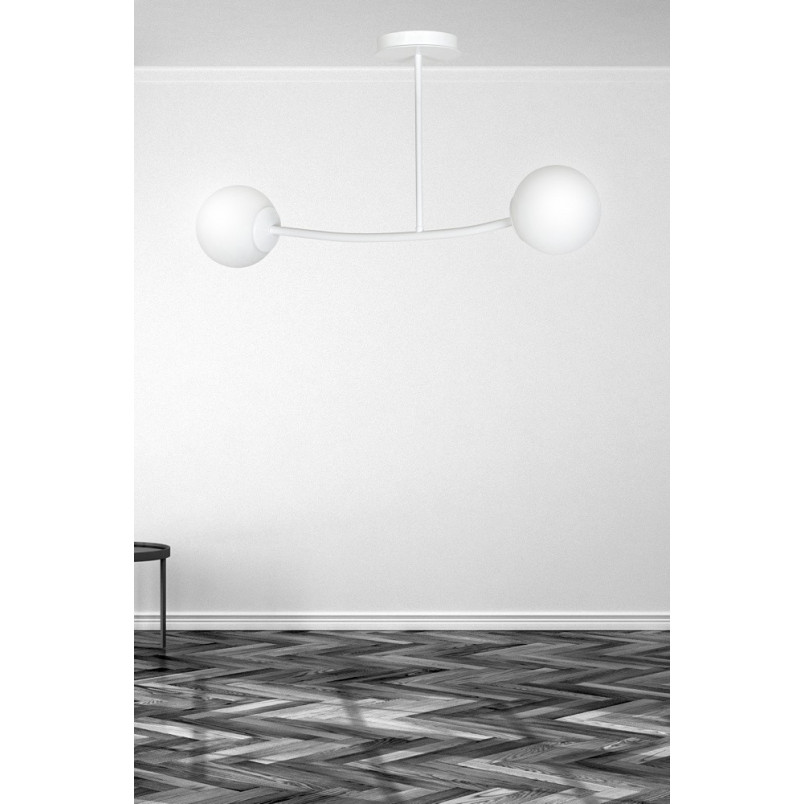 Lampa sufitowa Halldor II - szkło, biała, Emibig | Kup teraz