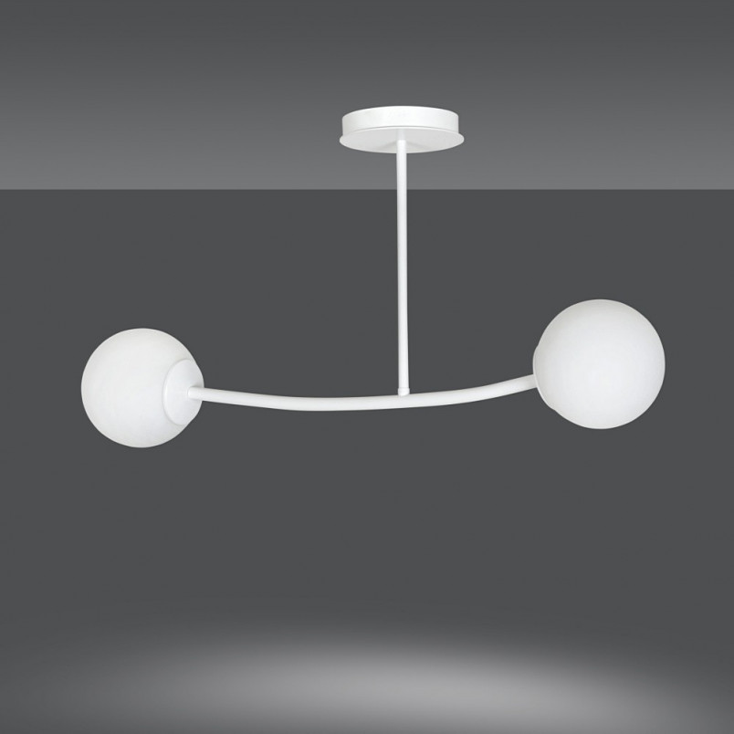 Lampa sufitowa Halldor II - szkło, biała, Emibig | Kup teraz