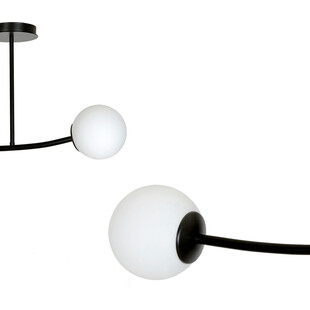 Lampa sufitowa kule szklane Halldor II biało-czarna marki Emibig