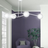 Lampa Sufitowa Kule Szklane Halldor IV Biała Emibig | Oświetlenie