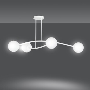 Lampa Sufitowa Kule Szklane Halldor IV Biała Emibig | Oświetlenie